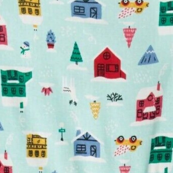 Gap Kids Long Sleeve Cotton Holiday Print PJ Pajama Set - Picture 2 of 2